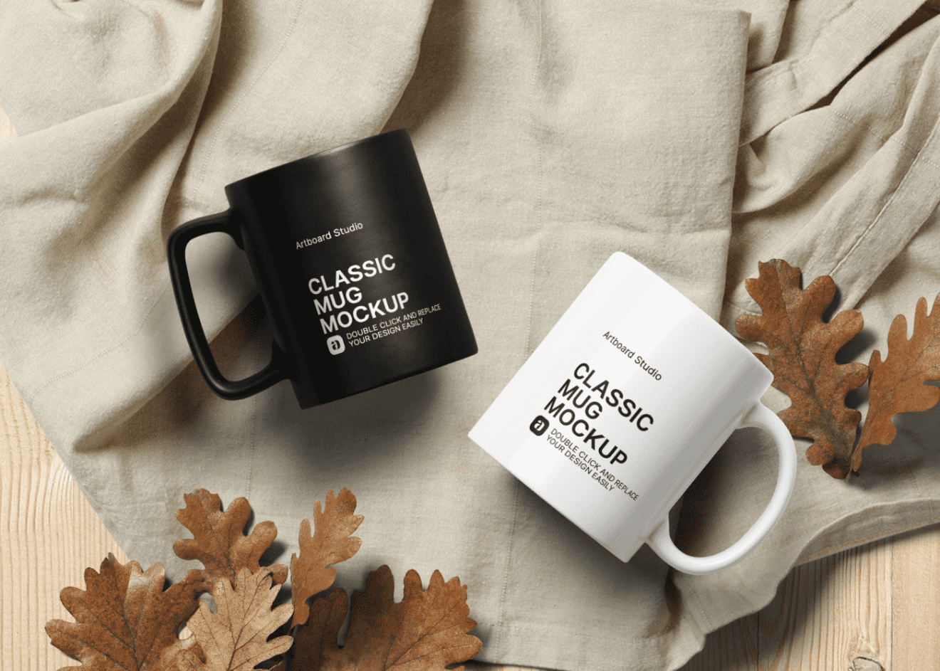 When you're happy with your mug logo mockup, you can download it for a small fee—or, if you regularly need mockups, logos, flyers, videos, etc., . Classic Mug Mockup Template