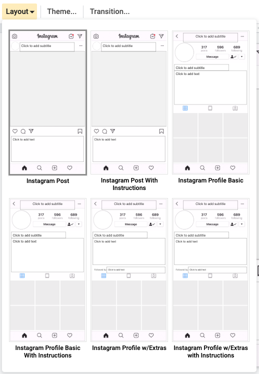 Mar 15, 2019 · download demo. Updated Instagram Template For Google Slides Teachingtechnix