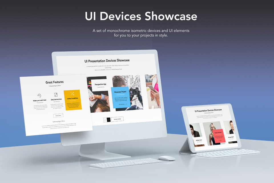 23+ Download Website Mockup Showcase&nbsp;Psd